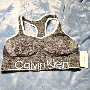 Nwt Calvin Klein Gray Sports Bra
